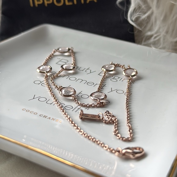 Authentic Ippolita 7 Station Rock Candy Necklace - Rose Gold - Picture 6 of 6